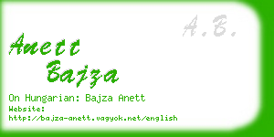 anett bajza business card